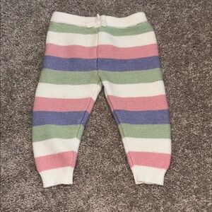 Janie and Jack Striped Knit Pants - Pink, Green, Blue, Cream